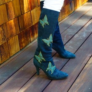 Elman butterfly suede boots